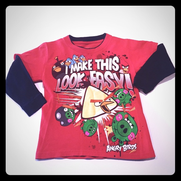 Angry Birds Long Sleeve T-Shirt - Size Small - Picture 1 of 6
